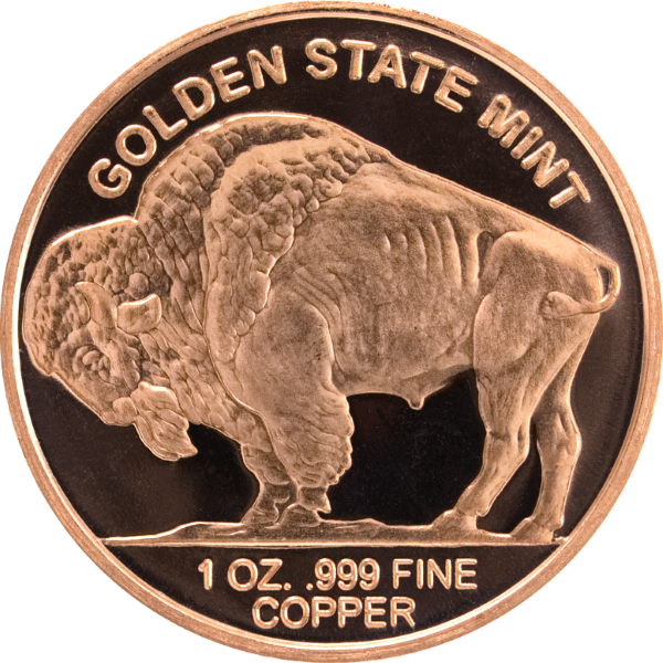 1 oz Copper Round Buffalo - Image 2