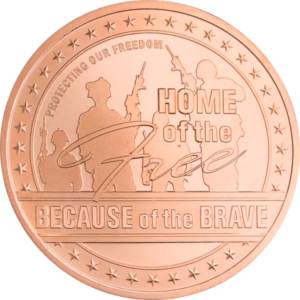 1 oz Copper Round Home of the Free