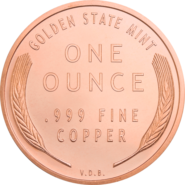 1 oz Copper Round Wheat Cent - Image 2