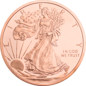 1 oz Copper Round Walking Liberty