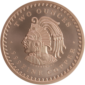 2 oz Copper Round Aztec Calendar