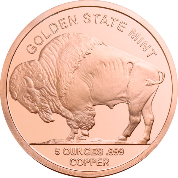 5 oz Copper Round Buffalo - Image 2