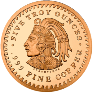 5 oz Copper Round Aztec Calendar