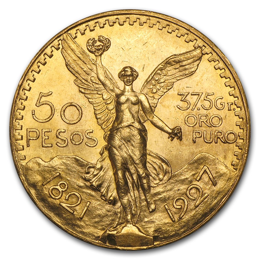 1927 Mexican 50 Peso Gold Coin (BU)